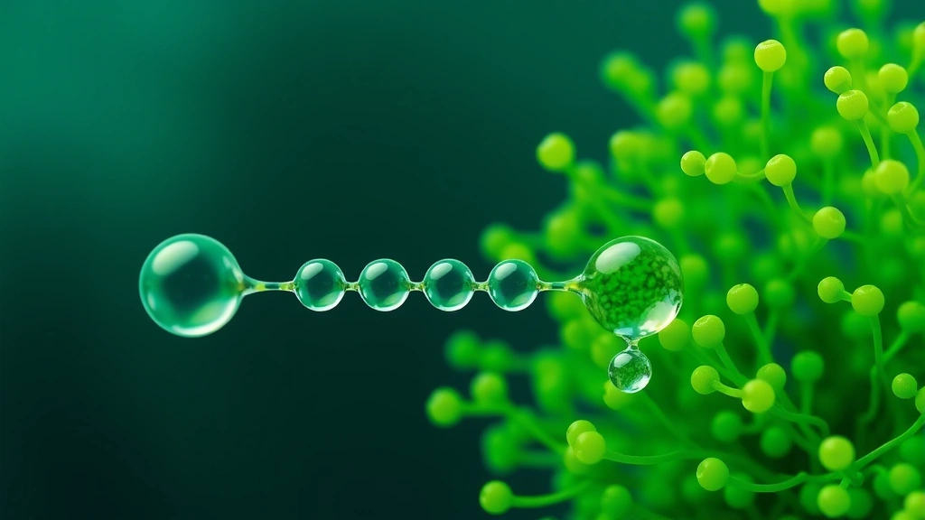 Conceptual illustration of microalgae producing omega-3 DHA