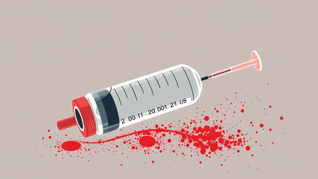 Conceptual illustration of a cracked medication vial with particles
