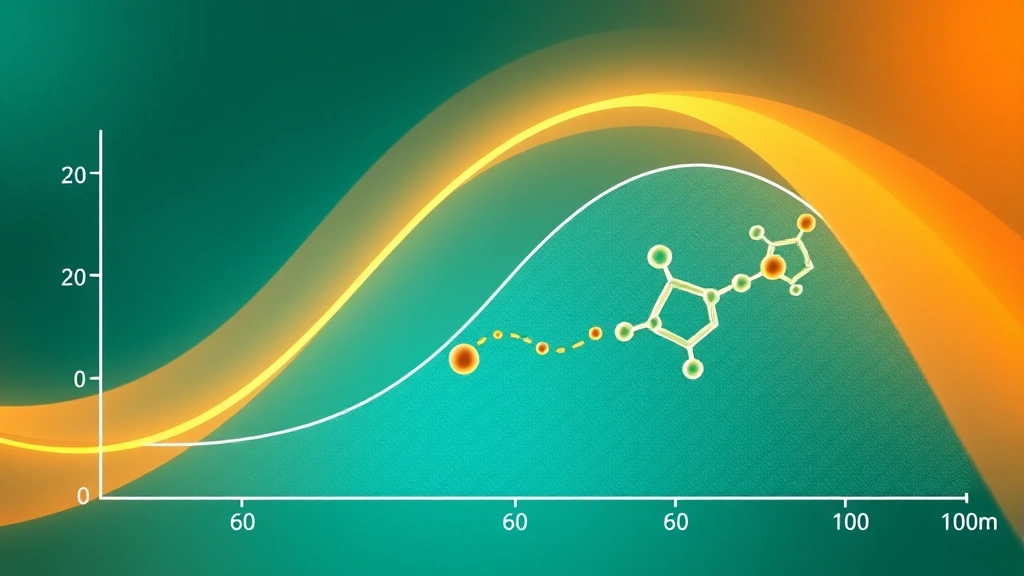 Conceptual illustration of a stabilizing blood-sugar curve and molecular blocker