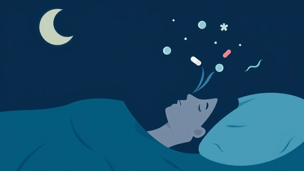 Conceptual illustration of an oral pill and open airway for sleep apnea