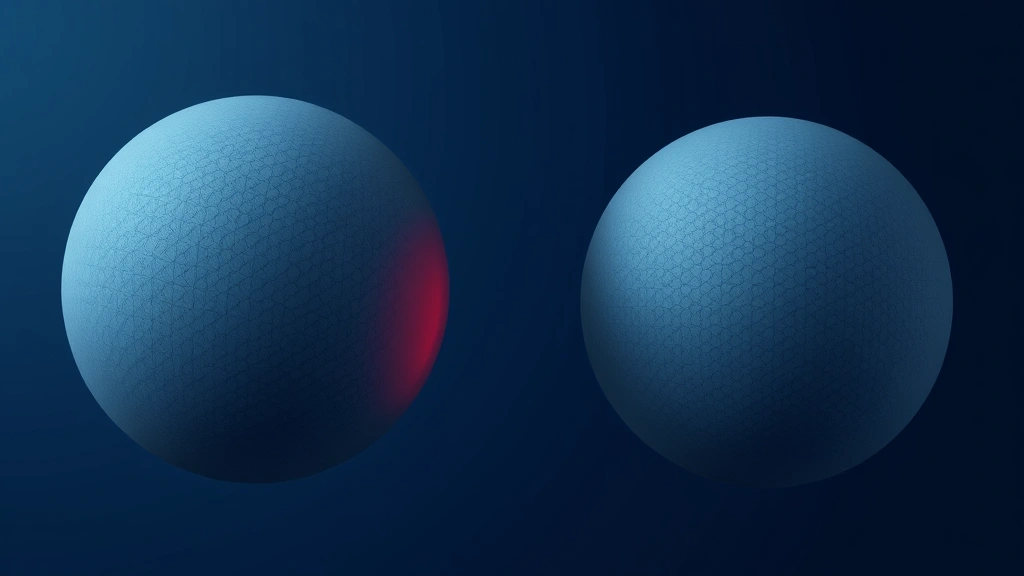 Conceptual illustration of two large pharma companies and merger speculation