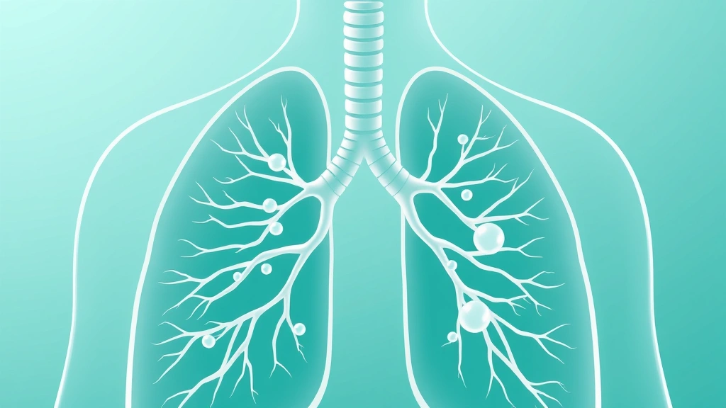 Conceptual illustration of mucus being cleared from branching lung airways