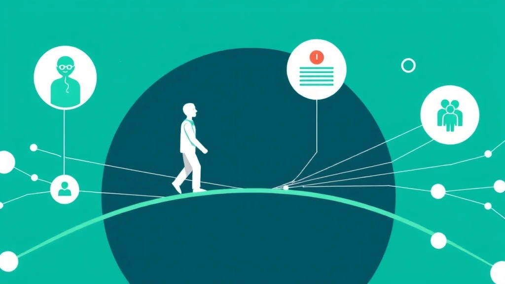 Conceptual illustration of a patient connected to the right clinical trial through a matching pathway
