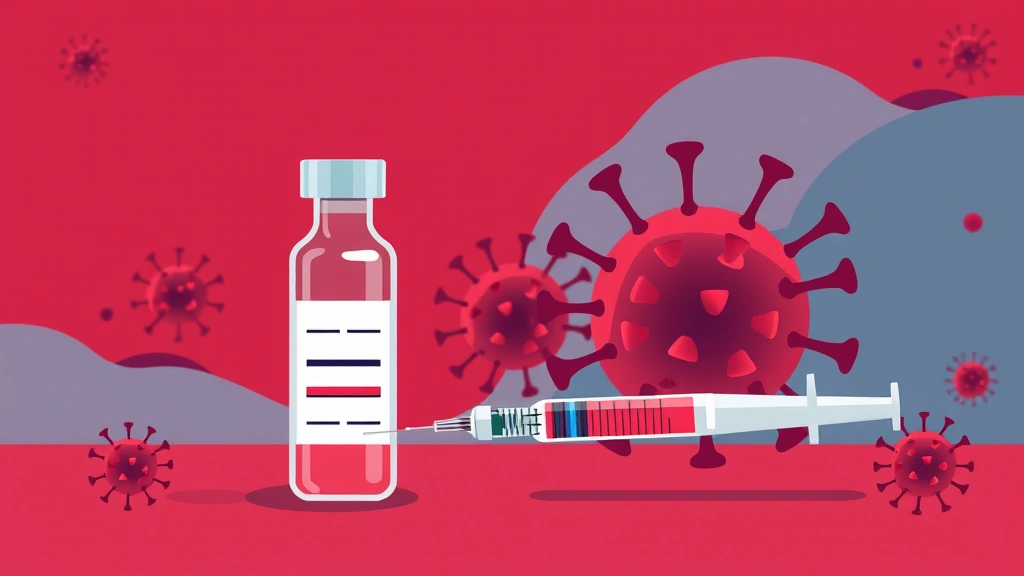 Conceptual illustration of an Ebola vaccine and virus
