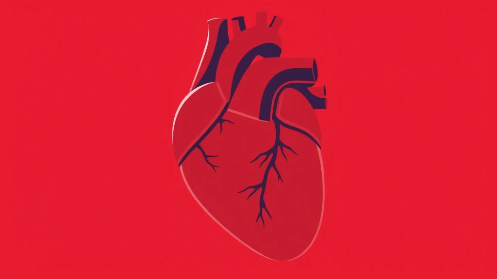 Illustration of a human heart with thickened muscle wall highlighted
