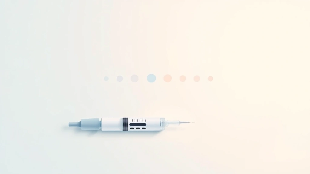 Illustration of an insulin pen beside a weekly calendar with one day marked