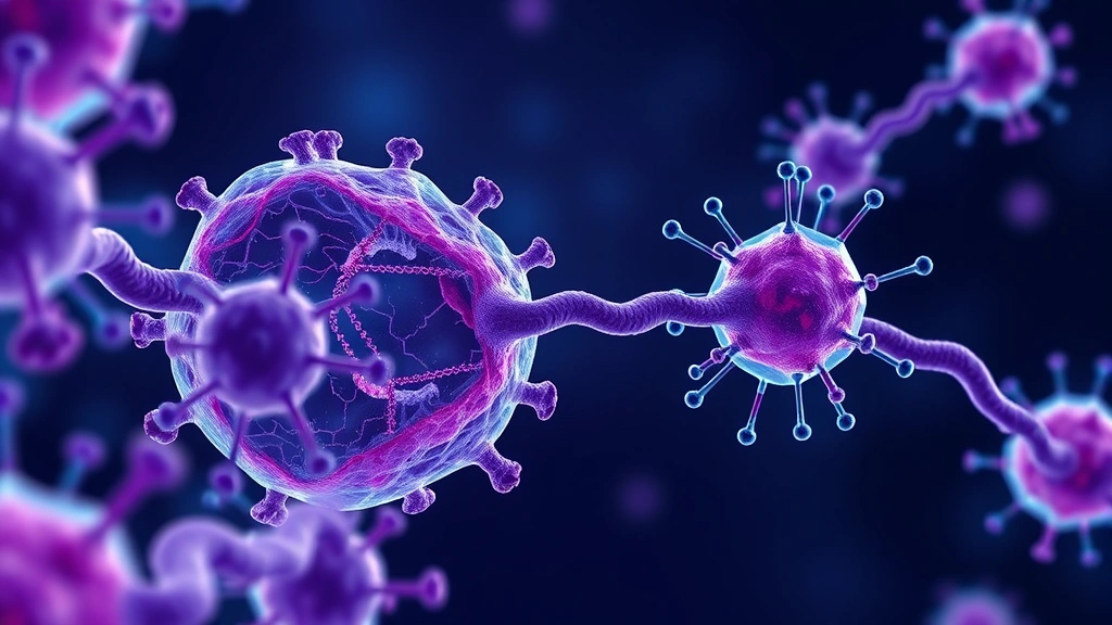 Conceptual illustration of a protein-degrading drug against myeloma cells