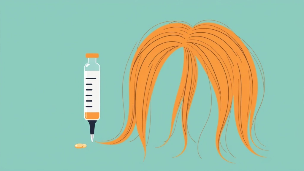 Illustration linking GLP-1 weight-loss drugs to hair loss