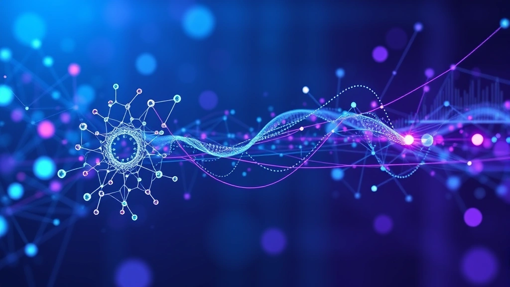 Conceptual illustration of AI accelerating molecular drug discovery pipelines