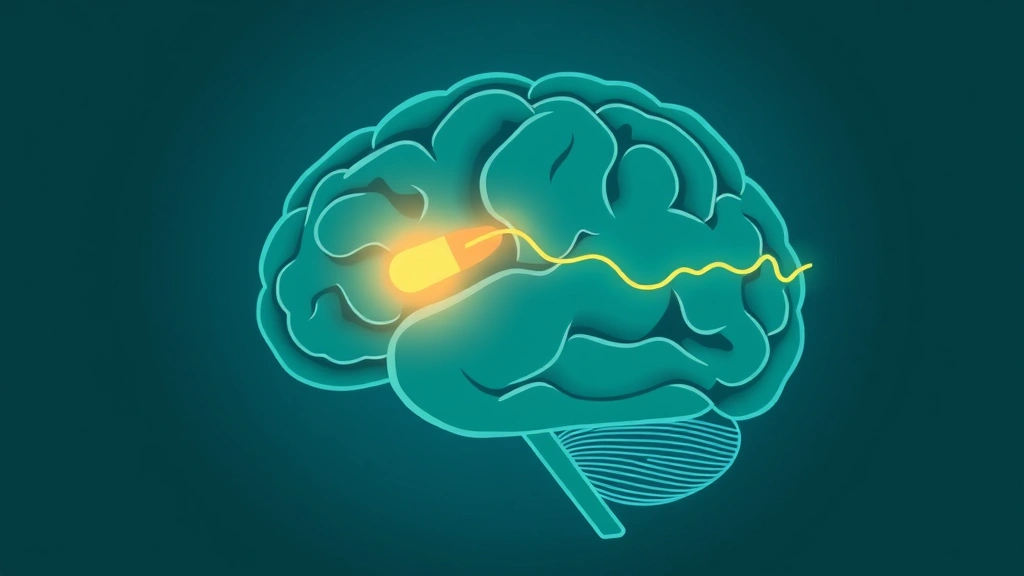 Illustration of oral GLP-1 drugs quieting the brain's food-craving circuit