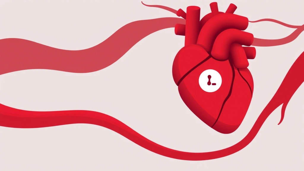Conceptual illustration of a heart, artery and lipoprotein particle