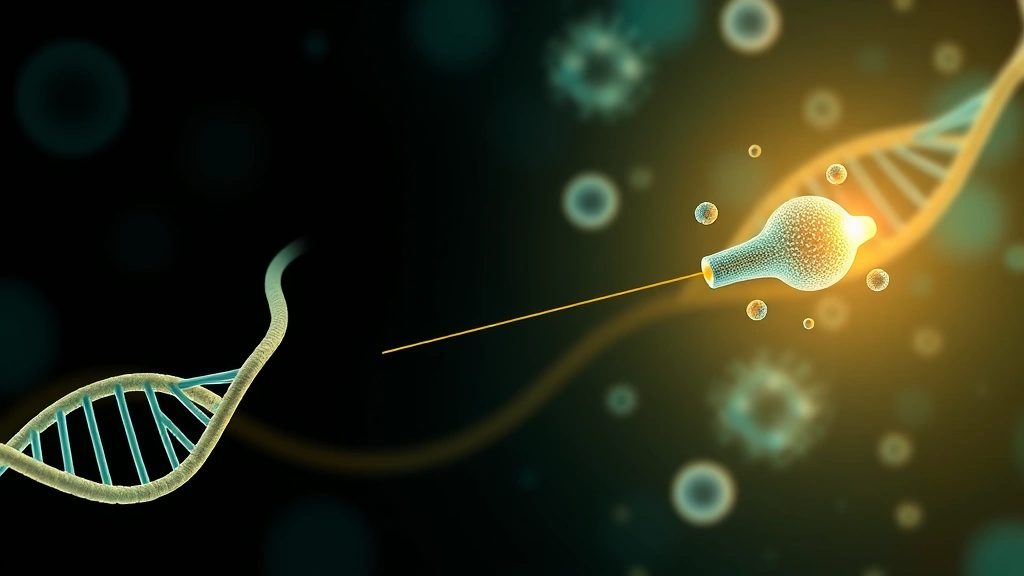 Conceptual illustration of a gene therapy delivering a functional gene
