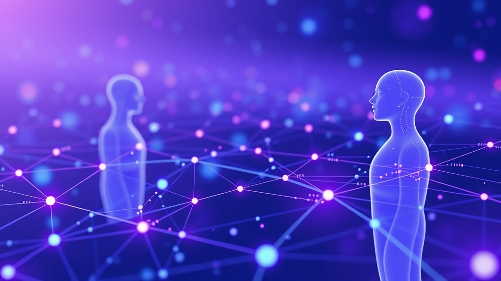 Conceptual illustration of an AI simulating a virtual clinical trial