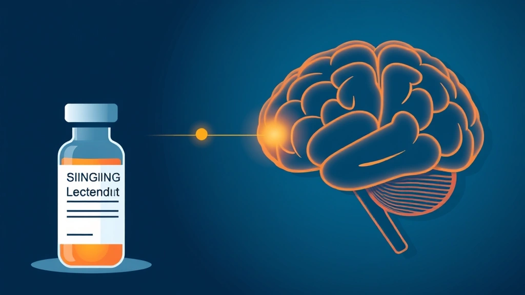 Conceptual illustration of a vaccine vial and a protected brain