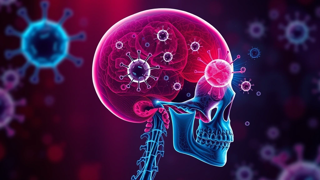 Conceptual illustration of skull immune structures and the brain