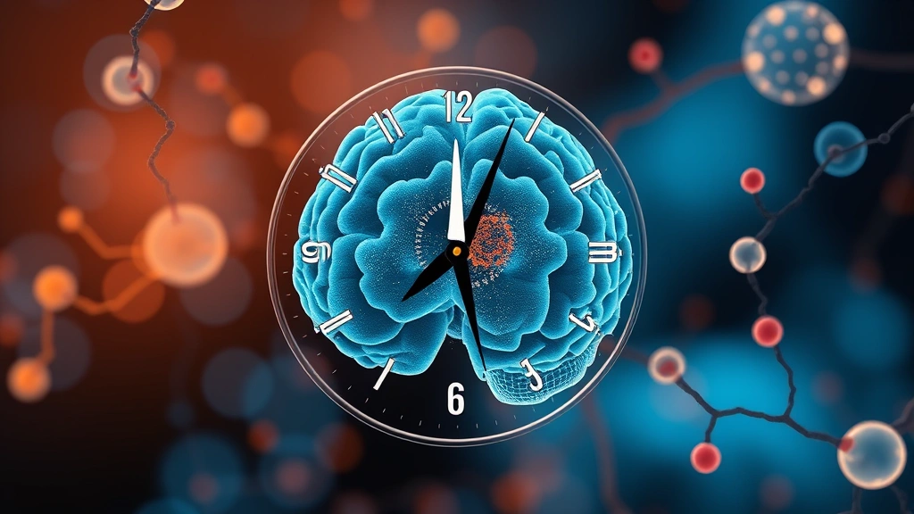 Conceptual illustration of a timed eating window supporting resilient brain cells