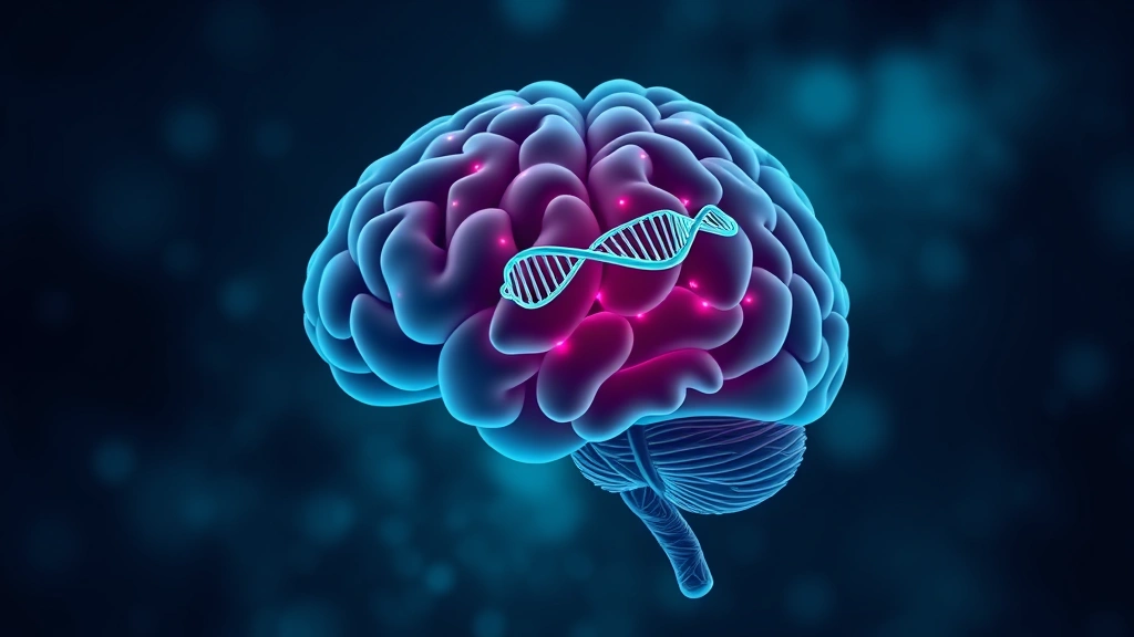 Conceptual illustration of gene therapy delivered to the brain