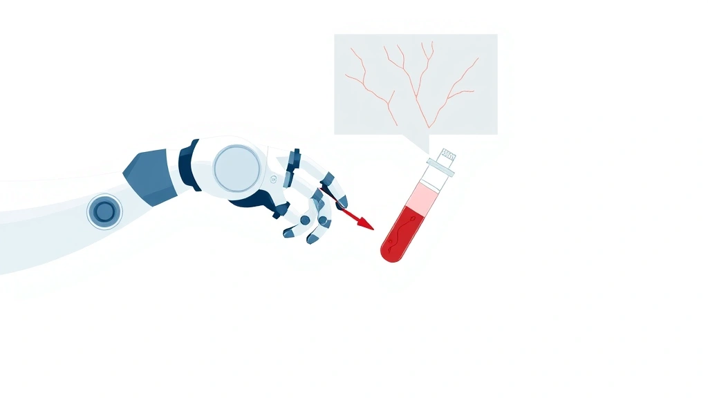Conceptual illustration of a robotic blood-draw device with vein mapping
